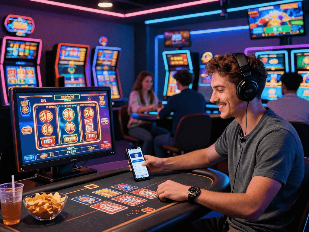 Engaging MB66 online casino gaming experience with players enjoying interactive games and live dealer interactions.